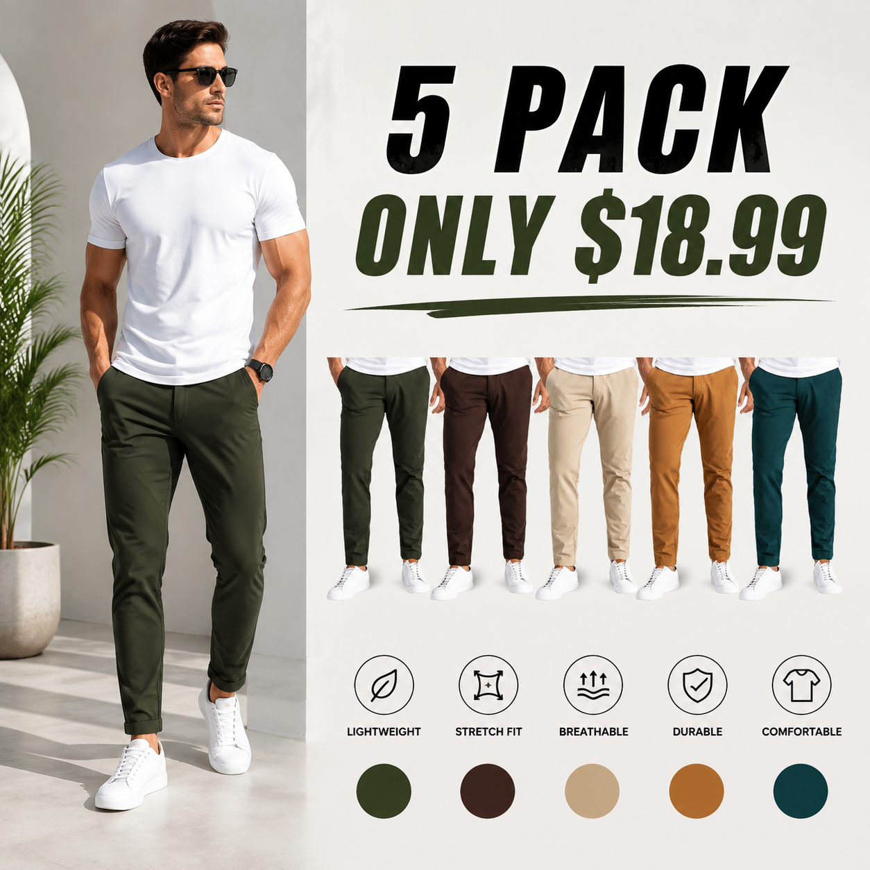 🔥Men's Slim Fit Stretch Golf Pants🔥