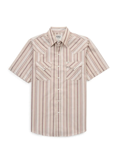 Men's Casual Striped Western Snap Shirt