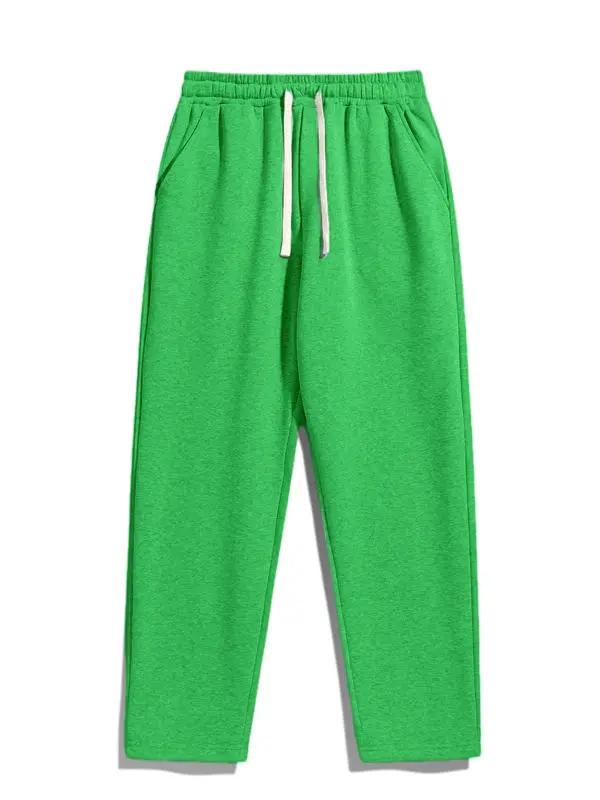 Men's Regular Fit Solid Drawstring Waist Sweatpants