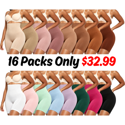 Women Seamless High Waist Sculpting Shorts Tummy & Thigh Slimming Shapewear