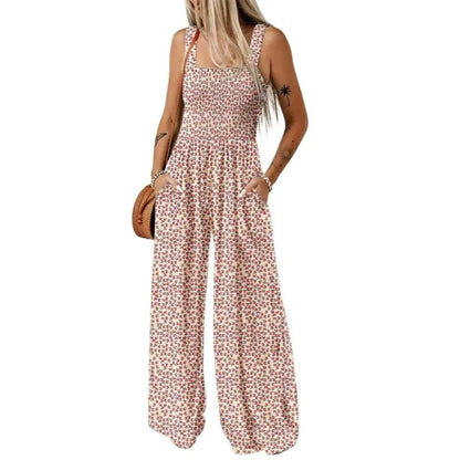 💕Women's Casual Print Sleeveless Overalls Jumpsuits