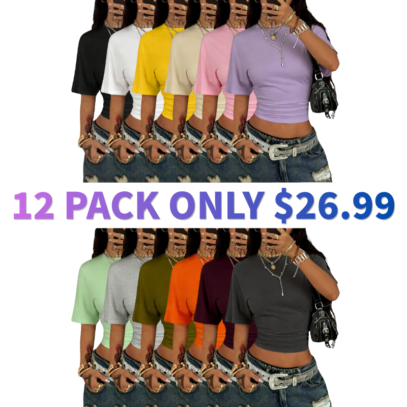 Women's Basic Slim Fit Cropped T-Shirt