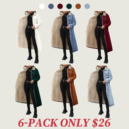 2025 European and American women's thick long jacket