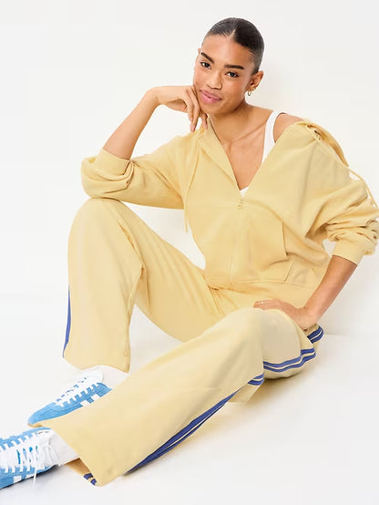 👑Exclusive Authorization👑2026 New Women's Casual Set (Full-Zip Hoodie Sweatshirt+Wide-Leg Sweatpants)