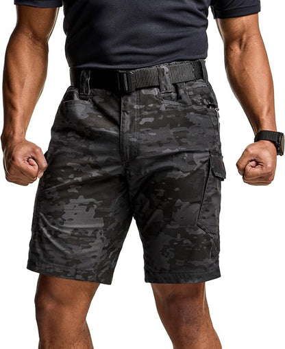 Men's Lightweight Water Resistant Golf Shorts, Stretch Tactical Work Shorts with Multi-Pocket