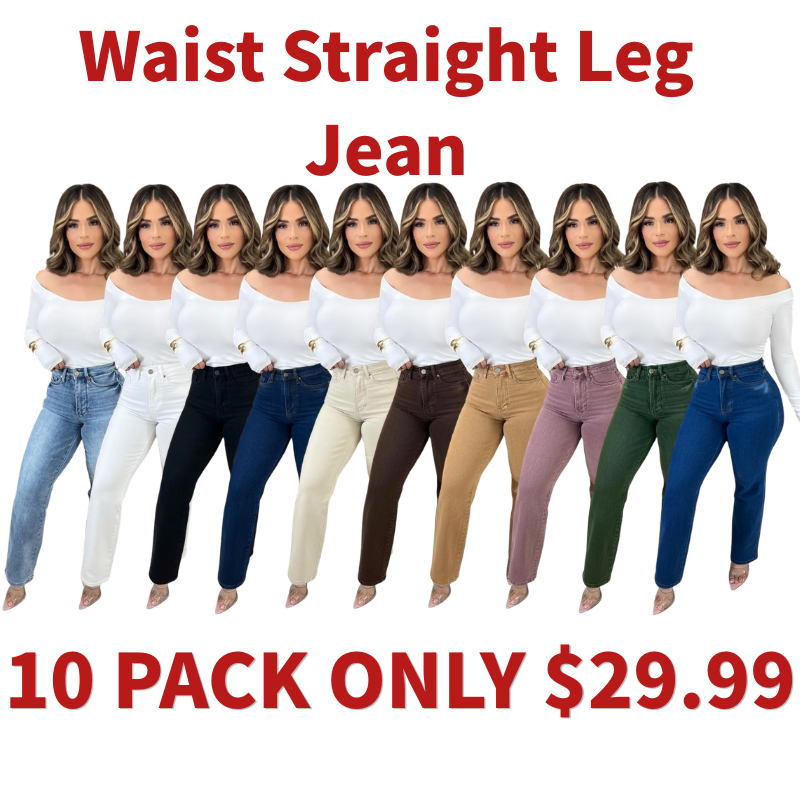 WOMEN'S EXTREME Tummy Control High Waist Straight Leg Jean