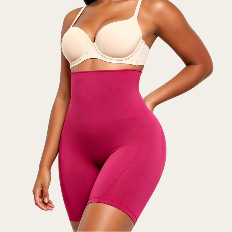Women Seamless High Waist Sculpting Shorts Tummy & Thigh Slimming Shapewear