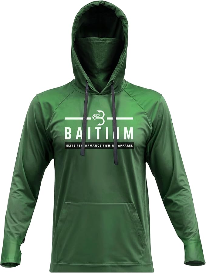Fishing Shirts for Men Hooded Long Sleeve - UV Sun Protective T-Shirt Tee - Quick Dry Breathable Lightweight Dri Fit