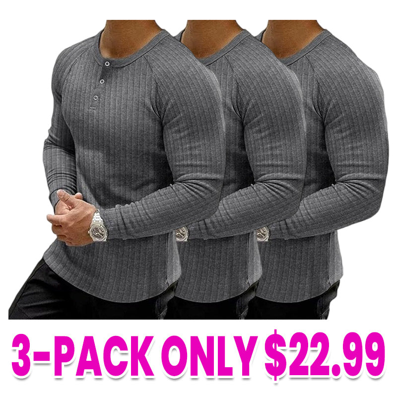 Men's Slim Fit Henley Shirt