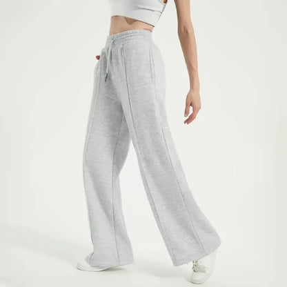 💘 Valentine’s Day Sale 💘 Women's Wide Leg Sweatpants Casual Loose Solid Color Pants