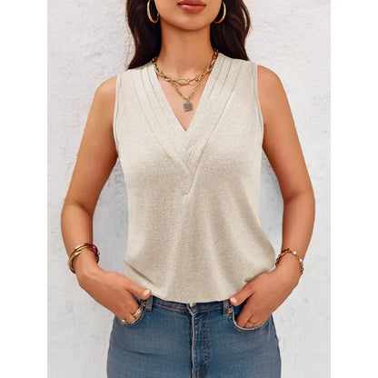 Last day🔥🔥Women V Neck Tank Tops Dressy Casual Summer Loose Fit Sleeveless Shirts