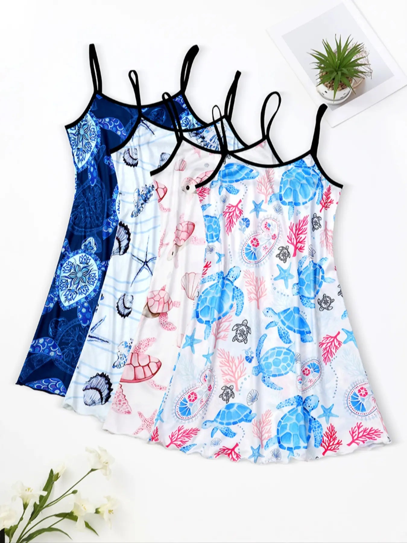 All Over Print Sleeveless Cami Nightdress
