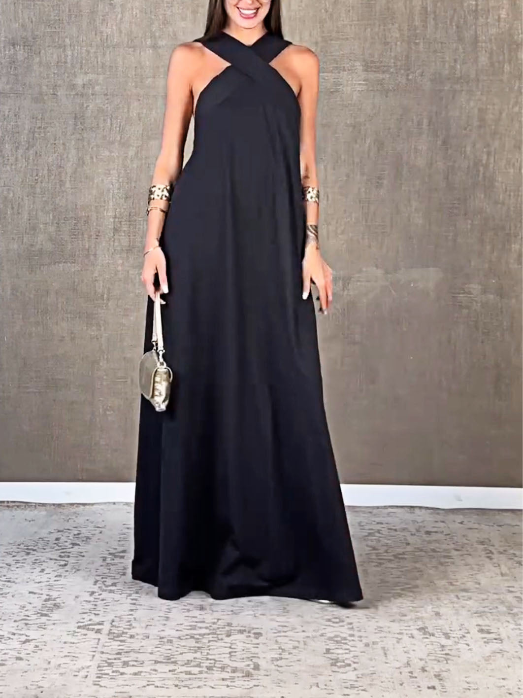 Holiday Casual Halterneck Dress