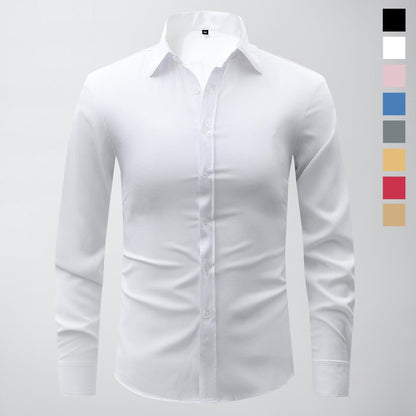 Non-Stretch Men’S Slim-Fit Long-Sleeve Shirt