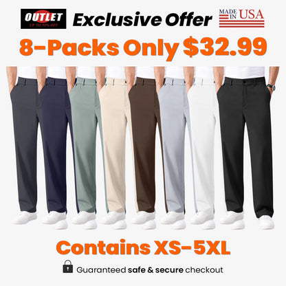 Ultra Comfort Ice Silk Flexible Casual Pants