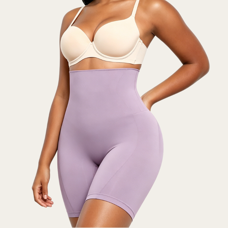 Women Seamless High Waist Sculpting Shorts Tummy & Thigh Slimming Shapewear