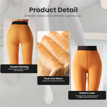 🔥Time-Limited Promotion—🎄Fake Translucent Warm Pantyhose Leggings Sheer Thick Tights for Winter