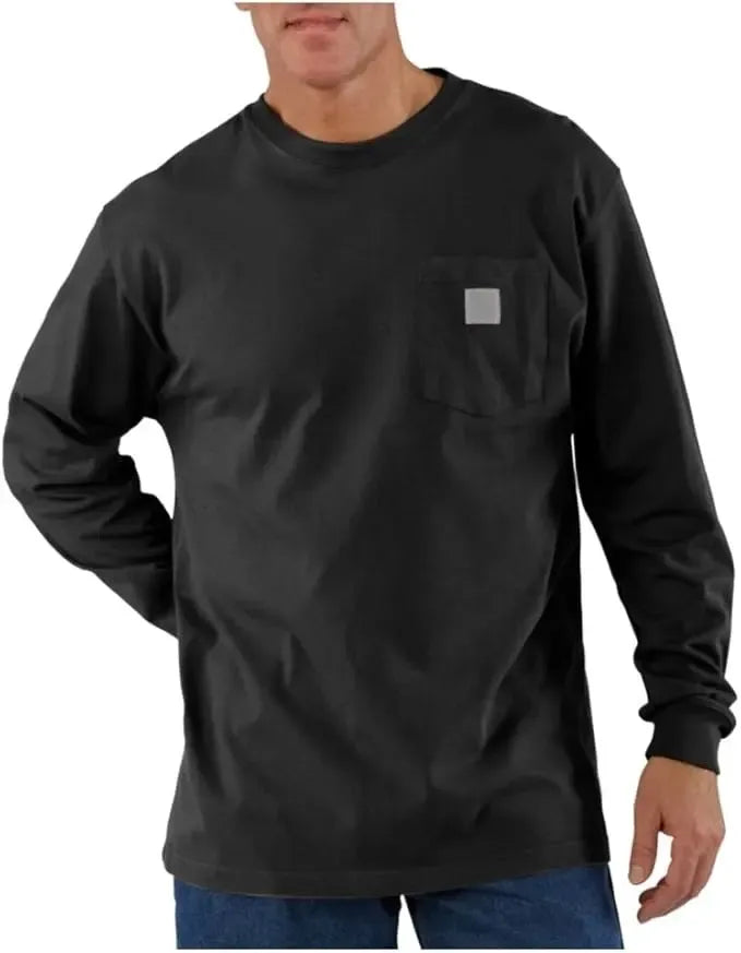 🔥Spring Clearance Sale🔥Workwear unisex Loose Fit Heavyweight Short or Long-Sleeve Pocket T-Shirt