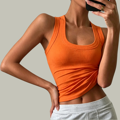 Women's Casual Slim-Fit Plain Sleeveless Tank Top