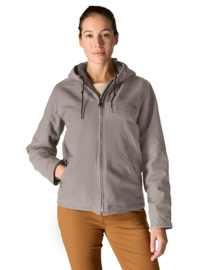 💘 Valentine’s Day Sale 💘Women's Loose Fit Washed Duck Sherpa Lined Jacket