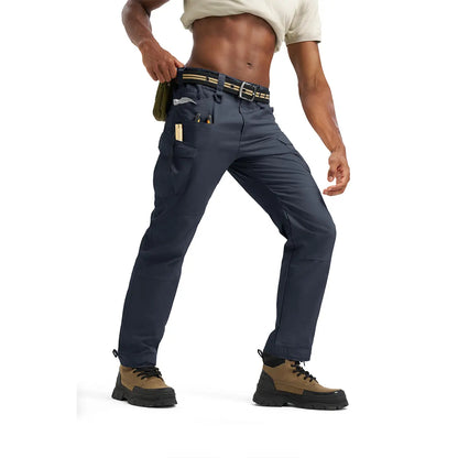 Men's Tactical Work Lightweight Multi-Pocket Water Resistant Cargo Pants
