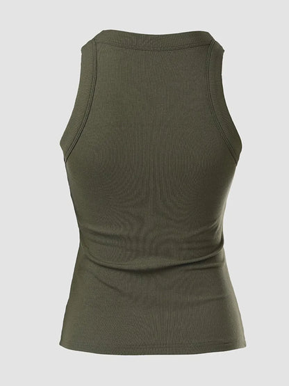 🔥 $24.99-Women's Ribbed Tank Tops with Shelf Bra