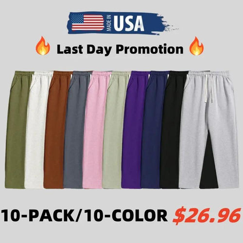 Men's Regular Fit Solid Drawstring Waist Sweatpants