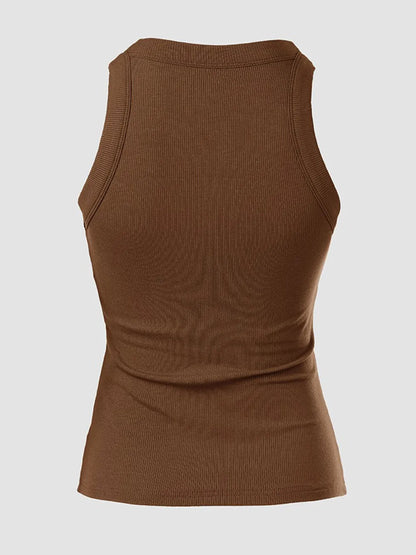 🔥 $24.99-Women's Ribbed Tank Tops with Shelf Bra