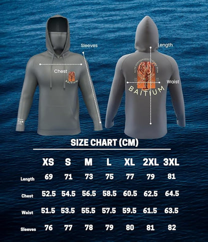 Fishing Shirts for Men Hooded Long Sleeve - UV Sun Protective T-Shirt Tee - Quick Dry Breathable Lightweight Dri Fit