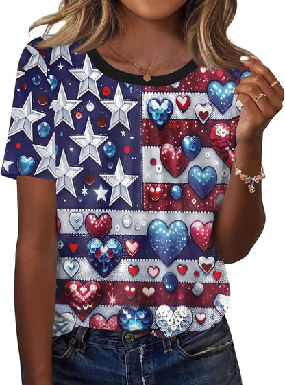Women's American Patriotic Shirt XS-5XL