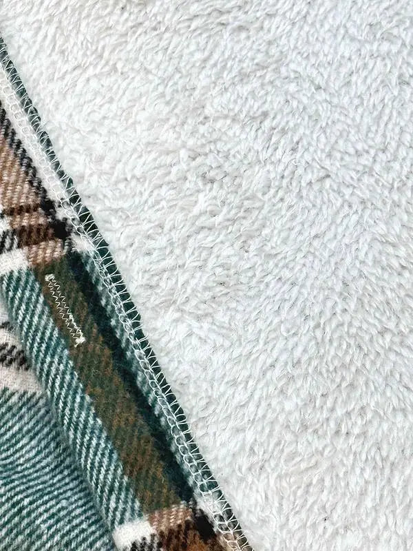 Women's Plaid Fleece Lined Hoodie