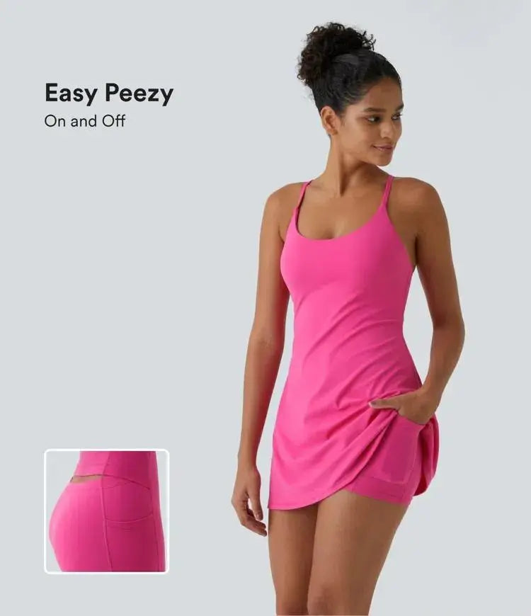 😍Promotion Day💥Backless Sleeveless Dresses With Pockets