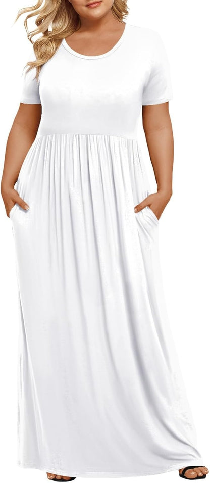 🔥Only $23.99🔥Women's Plus Size Maxi Dresses for Curvy