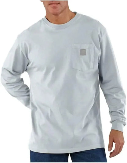 🔥Spring Clearance Sale🔥Workwear unisex Loose Fit Heavyweight Short or Long-Sleeve Pocket T-Shirt