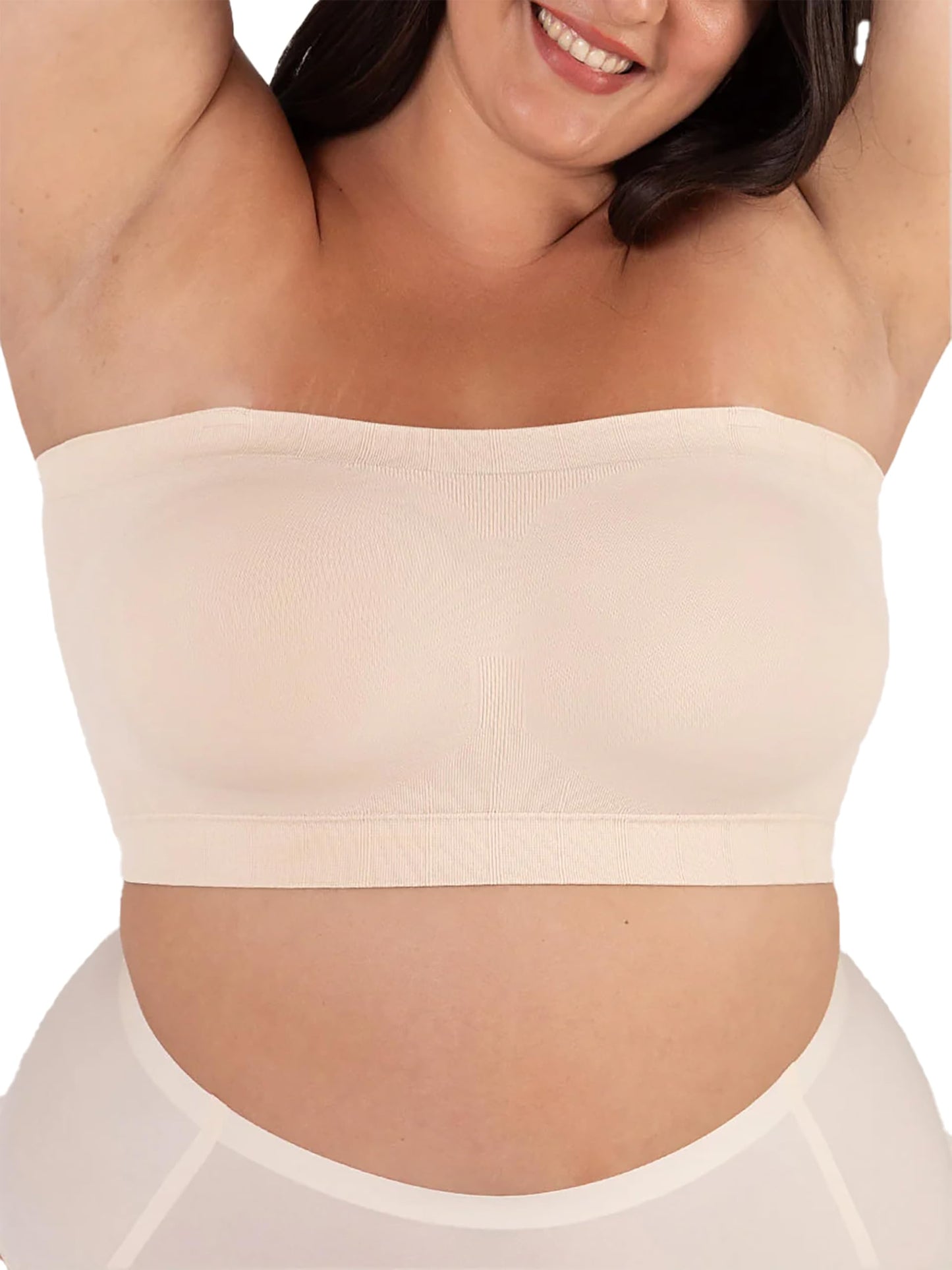 Truekind Wireless Strapless Bandeau Bra Anti-Slip Removable Convertible Straps