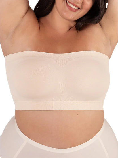 Truekind Wireless Strapless Bandeau Bra Anti-Slip Removable Convertible Straps