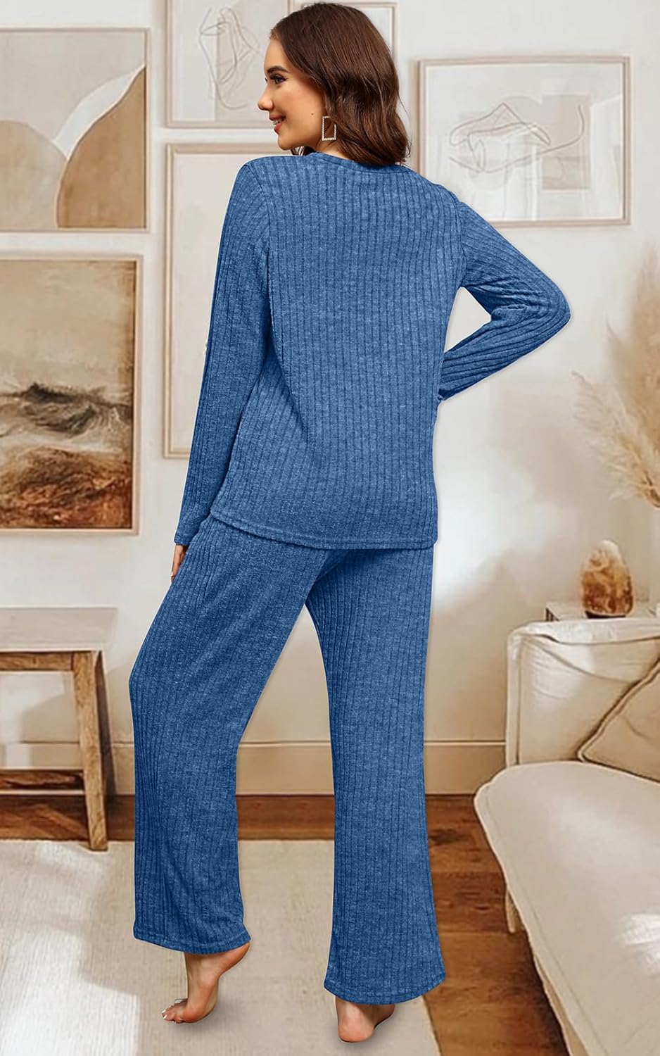 FACTORY SALE Womens Two Piece Outfits Lounge Sets Cozy Sweater Loungewear with Pockets 2025
