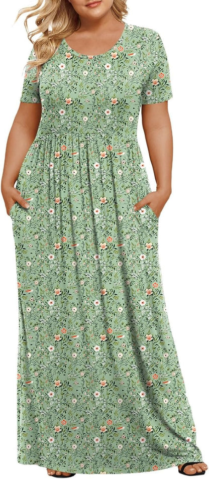 🔥Only $23.99🔥Women's Plus Size Maxi Dresses for Curvy