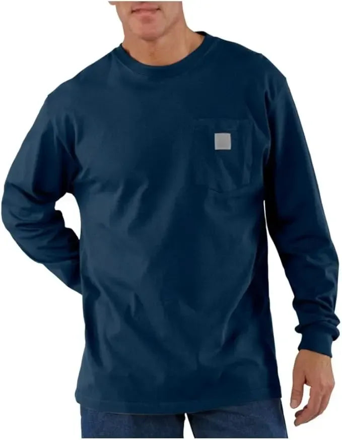🔥Spring Clearance Sale🔥Workwear unisex Loose Fit Heavyweight Short or Long-Sleeve Pocket T-Shirt