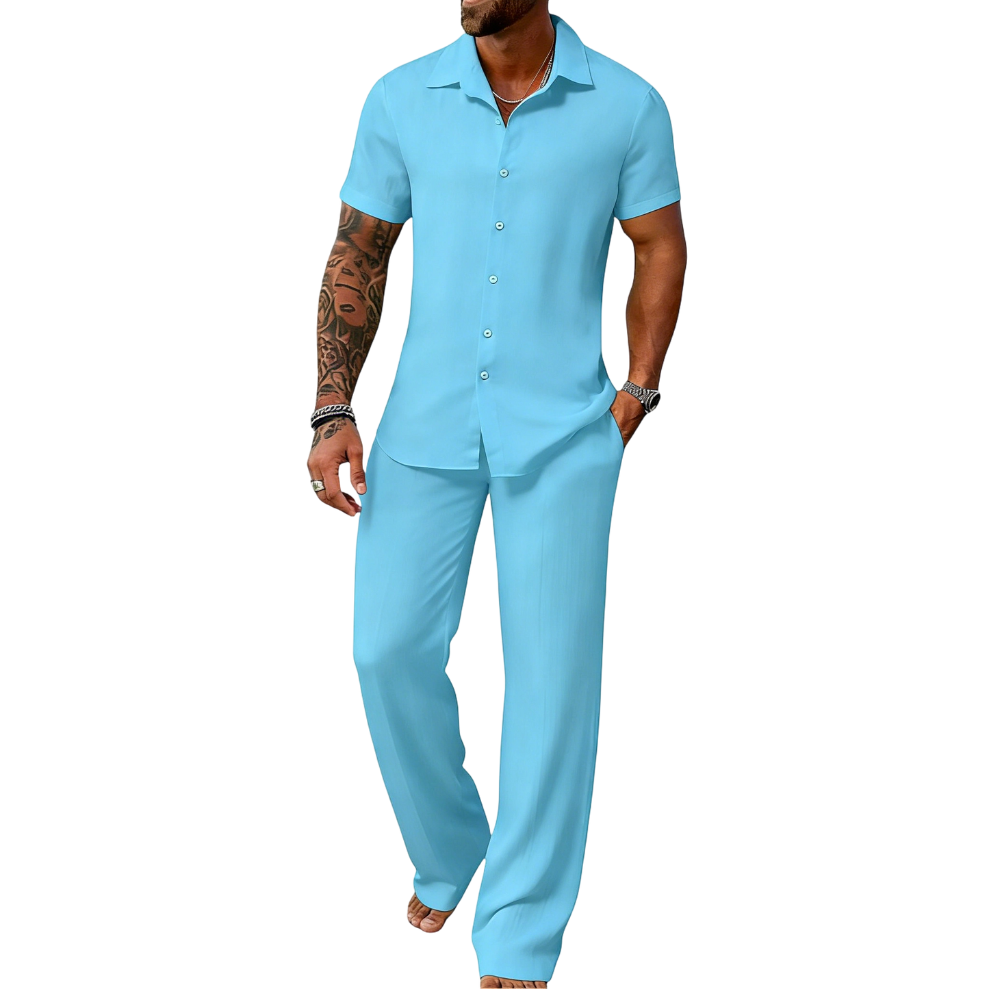🔥Men's Plain Textured Set