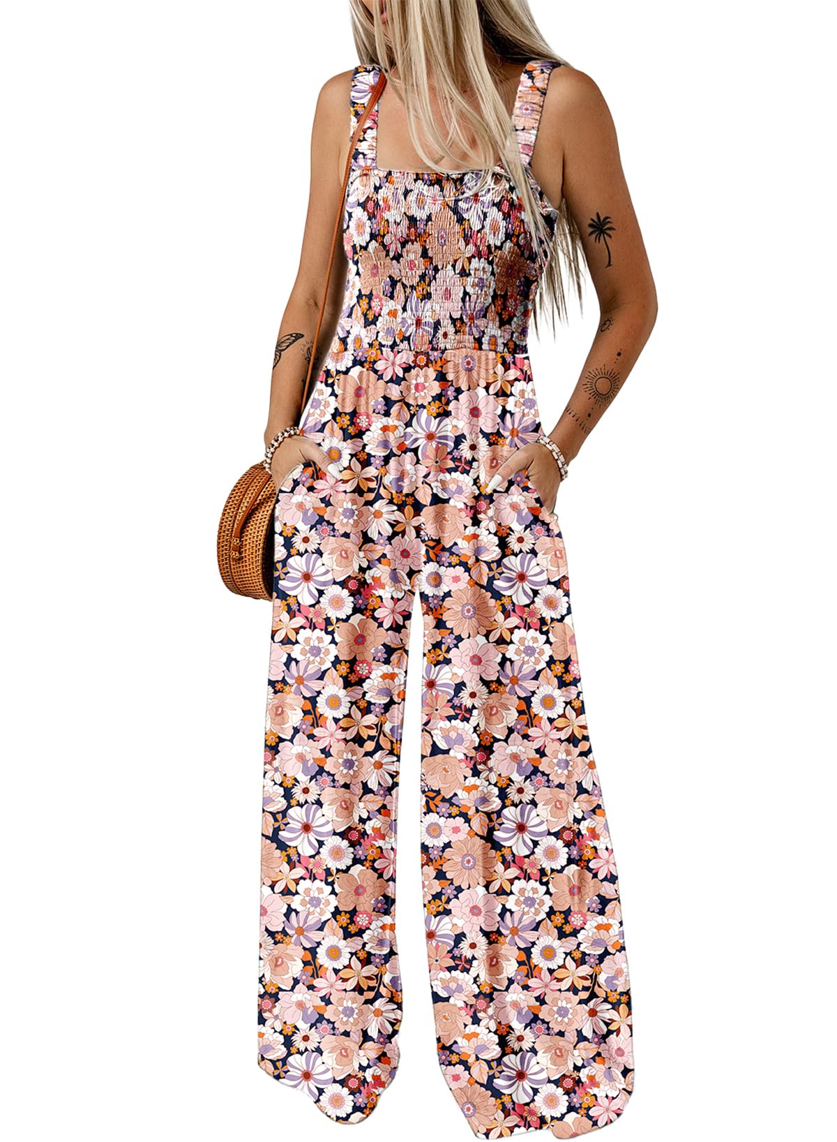 Women's One Piece Casual Loose Overalls Jumpsuits