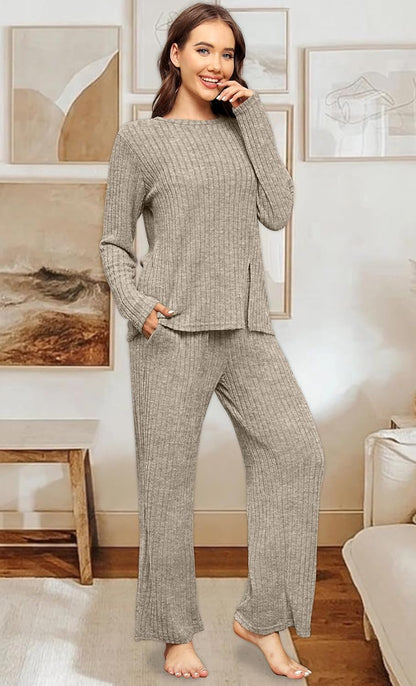 FACTORY SALE Womens Two Piece Outfits Lounge Sets Cozy Sweater Loungewear with Pockets 2025
