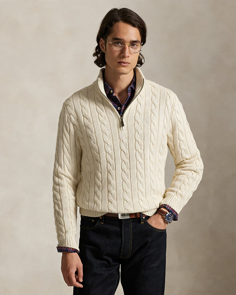 👑Exclusive Authorization👑Cable-Knit Wool-Cashmere Sweater