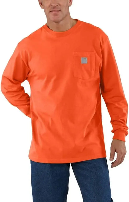 🔥Spring Clearance Sale🔥Workwear unisex Loose Fit Heavyweight Short or Long-Sleeve Pocket T-Shirt
