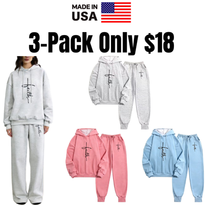 Women's Printed Hooded Top & Pants Set