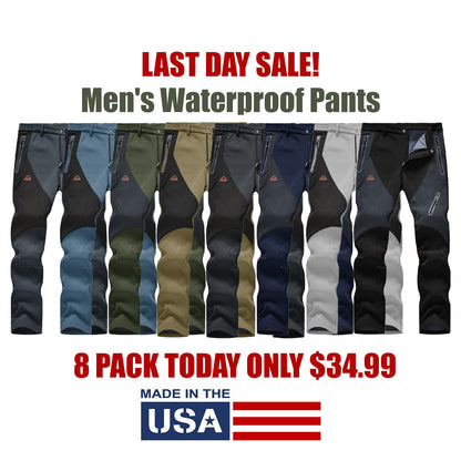 Men's Insulated Winter Outdoor Pants - Fleece-Lined, Windproof & Water-Resistant for Hiking, Skiing & Cold Weather
