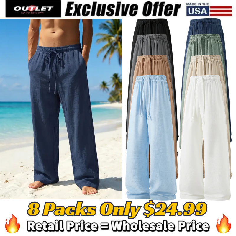 Men’s Summer Lightweight Casual Retro Pants