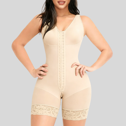 Women Full Tummy Control Hook Closure Butt Lifter Shapewear