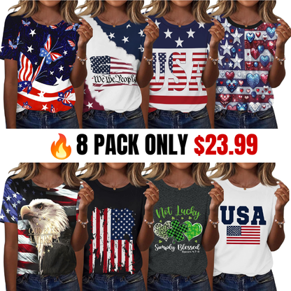 Women's American Patriotic Shirt XS-5XL