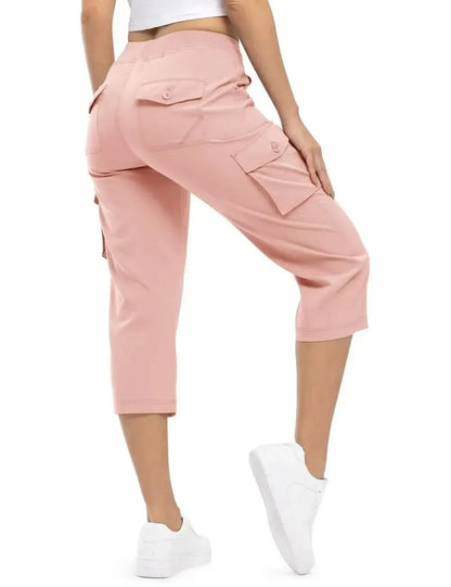 🔥Last day promotion🔥Womens Cargo Capris Lightweight Hiking Pants Shorts Cropped Cotton2